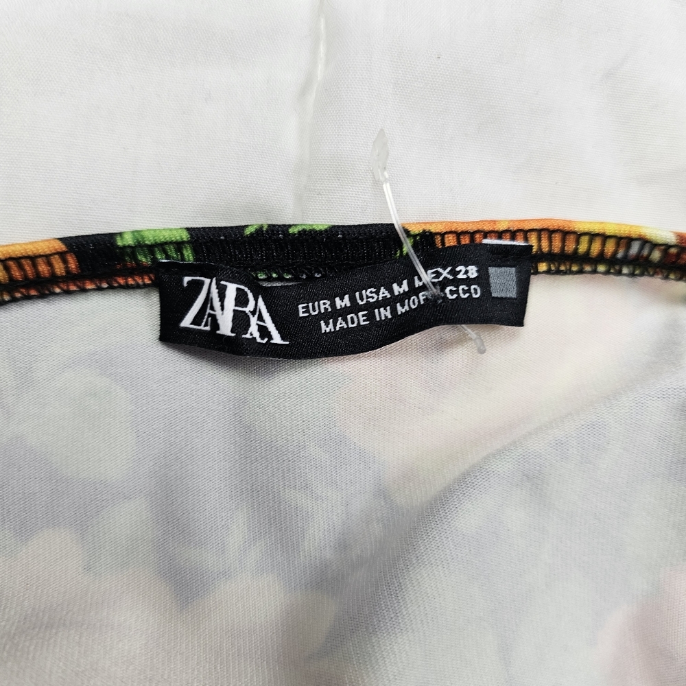 🌞NWOT Zara Twist Cross Neck floral halter Top bodysuit size S/M 0264/455/056 - Picture 14 of 14